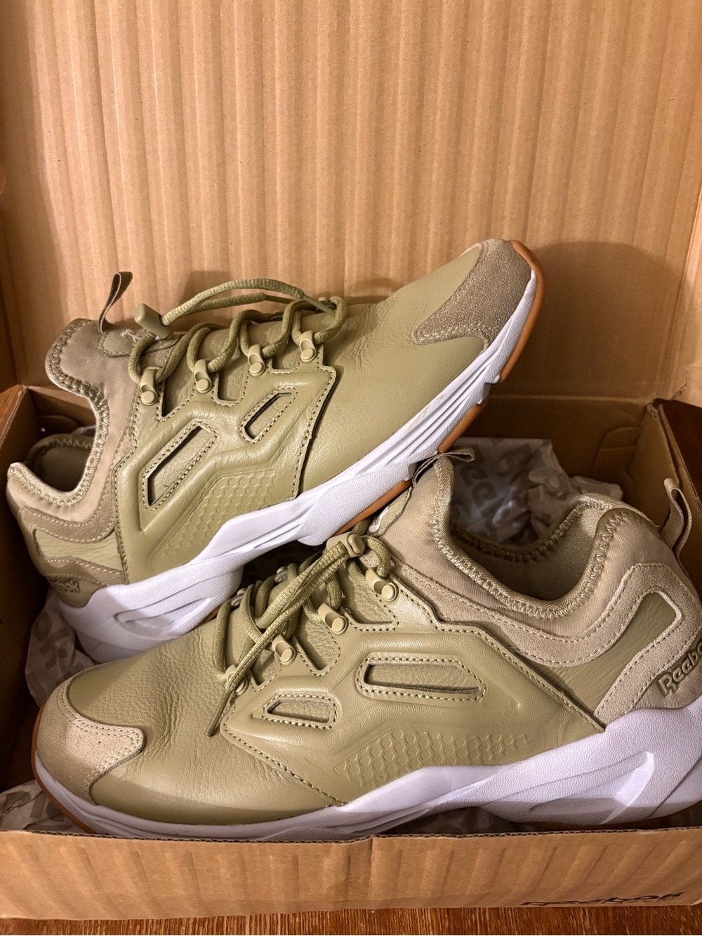 Reebok Men’s Olive Green Athletic Lace-Up Sneakers
